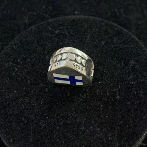 FINLAND Flag Heart Charm